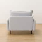 広い座面のゆったり 1人掛けソファ 布張りタイプ (MS01 肘あり LGY) 22枚目画像