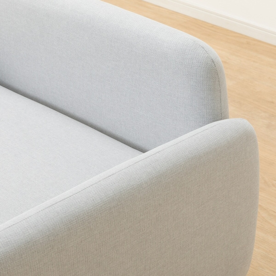 広い座面のゆったり 1人掛けソファ 布張りタイプ (MS01 肘あり LGY) 27枚目画像