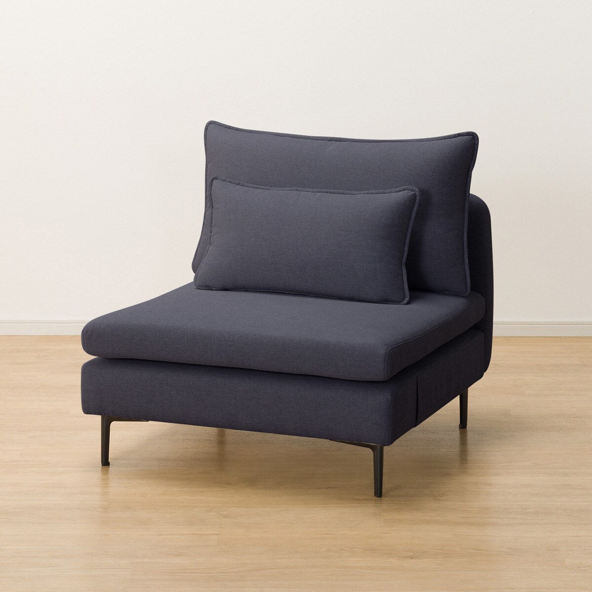 ニトリ　ソファ 広い座面のゆったりソファ 布張りタイプ (MS01 1人掛け2点セット 肘