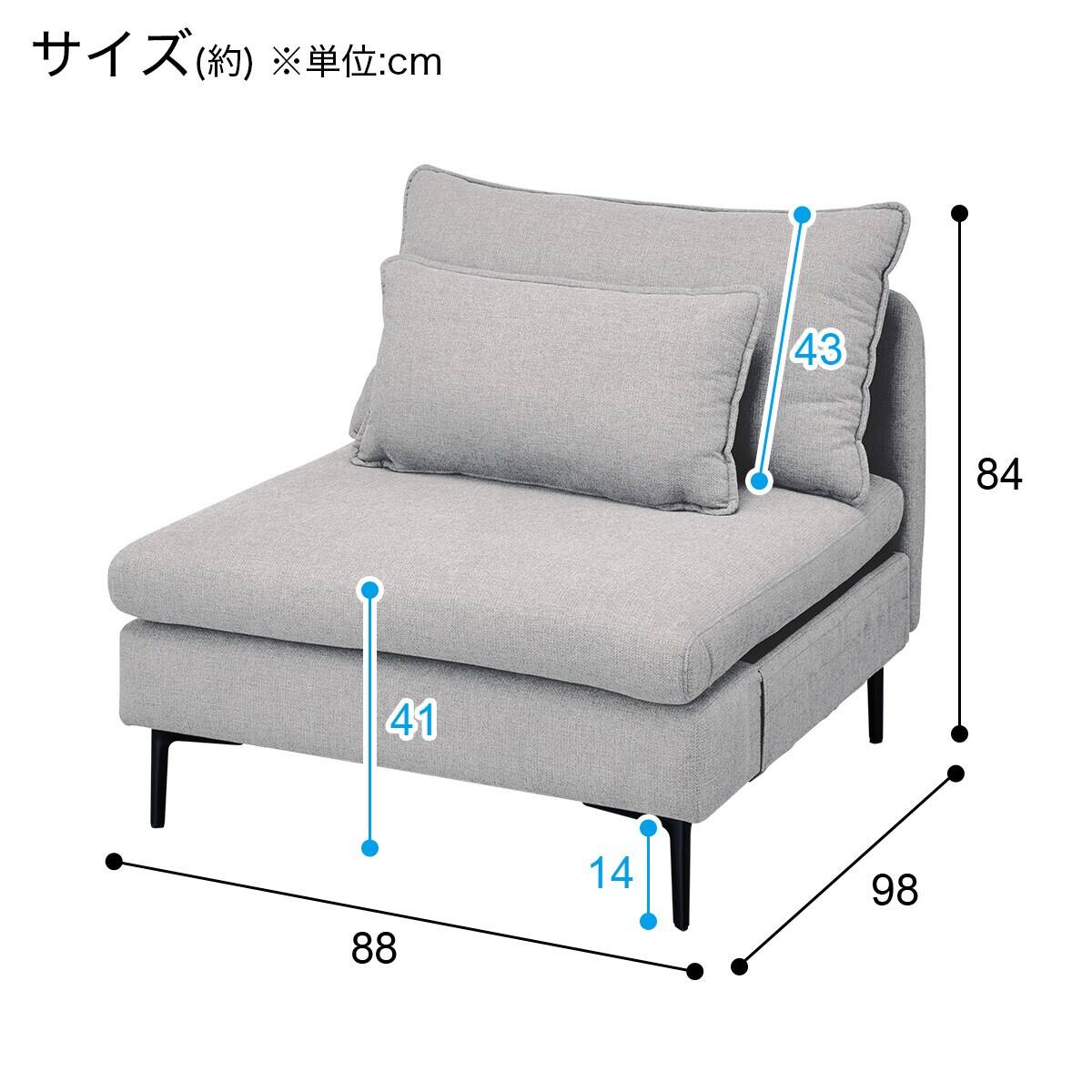 現状品 ニトリ 3人掛けソファ 幅 約196cm レザー グレー系 大型 3P