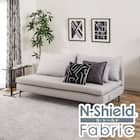 傷・汚れに強い 広い座面のゆったり 3人掛けソファ 布張りタイプ (MS01 肘なし Nシールド LGY) 1枚目画像