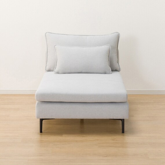 傷・汚れに強い 広い座面のゆったり 1人掛けソファ2台 + シェーズセット 布張りタイプ (MS01 1P×2/シェーズ 肘なし Nシールド LGY) 23枚目画像