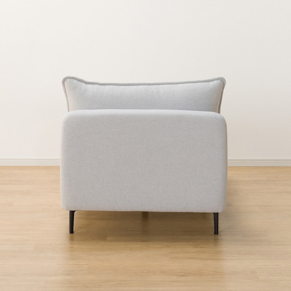 傷・汚れに強い 広い座面のゆったり 1人掛けソファ2台 + シェーズセット 布張りタイプ (MS01 1P×2/シェーズ 肘なし Nシールド LGY) 26枚目画像