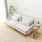 傷・汚れに強い 広い座面のゆったり 1人掛けソファ2台セット 布張りタイプ (MS01 1P×2 肘あり Nシールド LGY) 4枚目画像