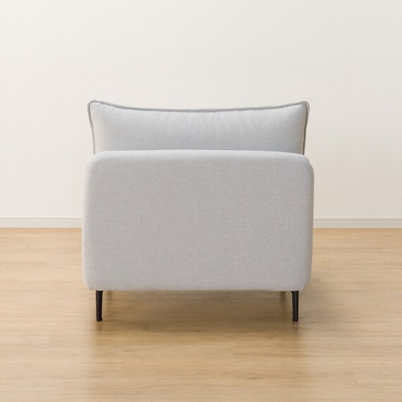 傷・汚れに強い 広い座面のゆったり 1人掛けソファ2台セット 布張りタイプ (MS01 1P×2 肘あり Nシールド LGY) 21枚目画像