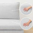 傷・汚れに強い 広い座面のゆったり 1人掛けソファ2台セット 布張りタイプ (MS01 1P×2 肘あり Nシールド LGY) 23枚目画像