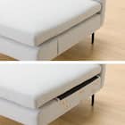 傷・汚れに強い 広い座面のゆったり 1人掛けソファ2台セット 布張りタイプ (MS01 1P×2 肘あり Nシールド LGY) 30枚目画像