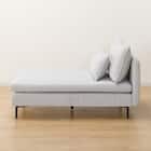 傷・汚れに強い 広い座面のゆったり 1人掛けソファ + シェーズセット 布張りタイプ (MS01 1P/シェーズ 肘なし Nシールド LGY) 25枚目画像