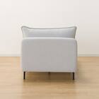 傷・汚れに強い 広い座面のゆったり 1人掛けソファ + シェーズセット 布張りタイプ (MS01 1P/シェーズ 肘なし Nシールド LGY) 26枚目画像