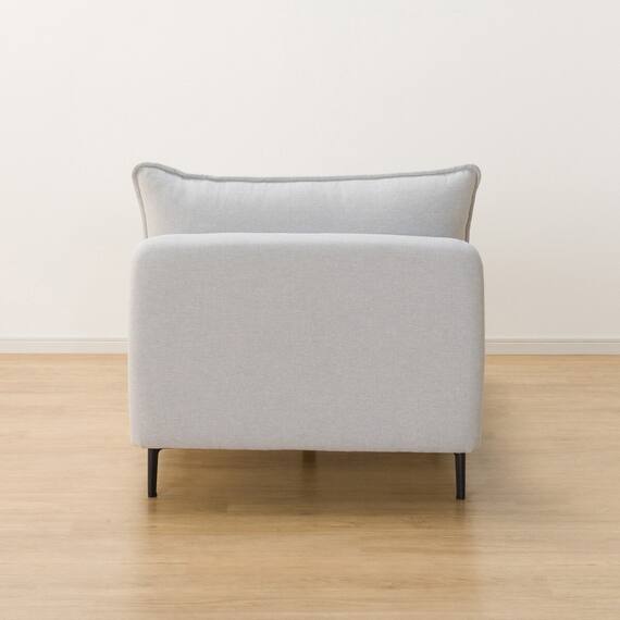 傷・汚れに強い 広い座面のゆったり 1人掛けソファ + シェーズセット 布張りタイプ (MS01 1P/シェーズ 肘なし Nシールド LGY) 26枚目画像