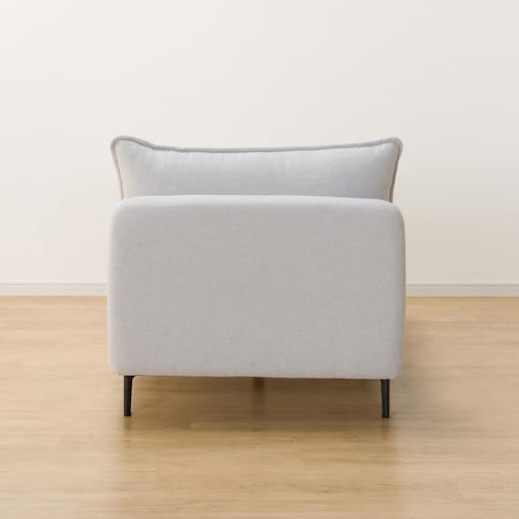 傷・汚れに強い 広い座面のゆったり 1人掛けソファ + シェーズセット 布張りタイプ (MS01 1P/シェーズ 肘なし Nシールド LGY) 26枚目画像