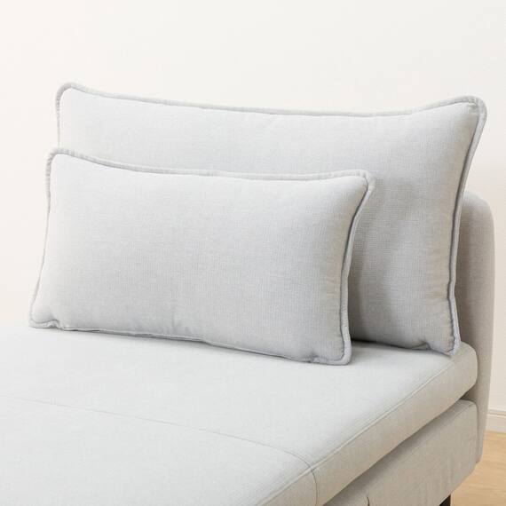 傷・汚れに強い 広い座面のゆったり 1人掛けソファ + シェーズセット 布張りタイプ (MS01 1P/シェーズ 肘なし Nシールド LGY) 27枚目画像