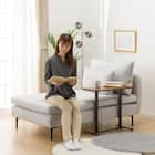 傷・汚れに強い 広い座面のゆったり シェーズロング 布張りタイプ (MS01 肘なし Nシールド LGY) 14枚目画像