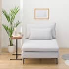 傷・汚れに強い 広い座面のゆったり シェーズロング 布張りタイプ (MS01 肘なし Nシールド LGY) 17枚目画像