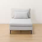 傷・汚れに強い 広い座面のゆったり シェーズロング 布張りタイプ (MS01 肘なし Nシールド LGY) 20枚目画像