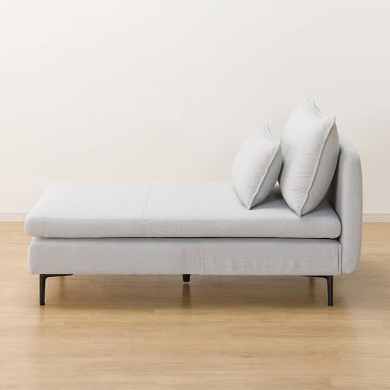 傷・汚れに強い 広い座面のゆったり シェーズロング 布張りタイプ (MS01 肘なし Nシールド LGY) 22枚目画像