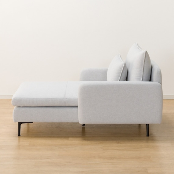 広い座面のゆったり シェーズロング 布張りタイプ (MS01 肘あり LGY) 21枚目画像