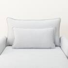 広い座面のゆったり シェーズロング 布張りタイプ (MS01 肘あり LGY) 23枚目画像