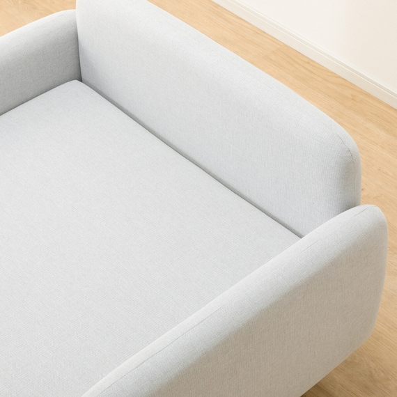 広い座面のゆったり シェーズロング 布張りタイプ (MS01 肘あり LGY) 27枚目画像