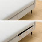 広い座面のゆったり シェーズロング 布張りタイプ (MS01 肘あり LGY) 30枚目画像