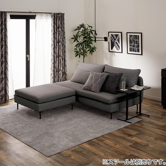 傷・汚れに強い 広い座面のゆったり 3人掛けソファ 布張りタイプ (MS01 肘なし Nシールド MGY) 39枚目画像