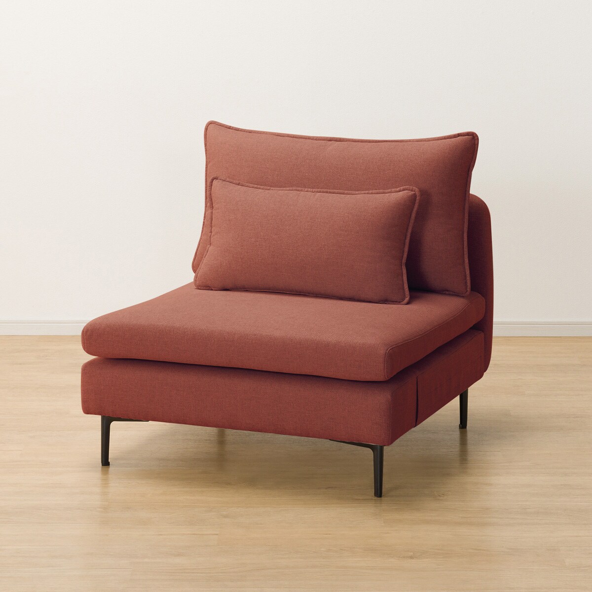 傷・汚れに強い 広い座面のゆったりソファ 布張りタイプ (MS01 1人掛け