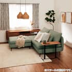 傷・汚れに強い 広い座面のゆったり 3人掛けソファ 布張りタイプ (MS01 肘なし Nシールド YGR) 39枚目画像