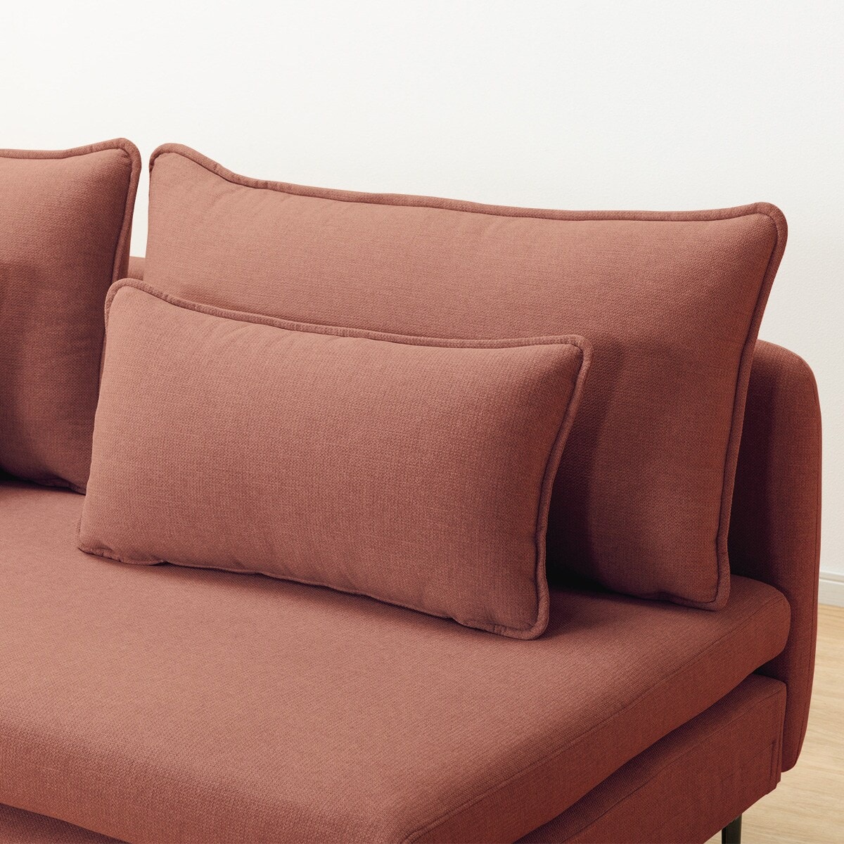 広い座面のゆったりカウチソファ 布張りタイプ (MS01 3P/シェーズ