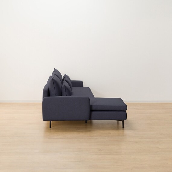 広い座面のゆったり 3人掛けソファ + シェーズセット 布張りタイプ (MS01 3P/シェーズ 肘あり DBL) 19枚目画像