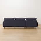 広い座面のゆったり 3人掛けソファ + シェーズセット 布張りタイプ (MS01 3P/シェーズ 肘あり DBL) 20枚目画像