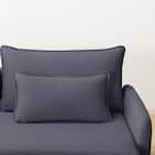 広い座面のゆったり 3人掛けソファ + シェーズセット 布張りタイプ (MS01 3P/シェーズ 肘あり DBL) 21枚目画像