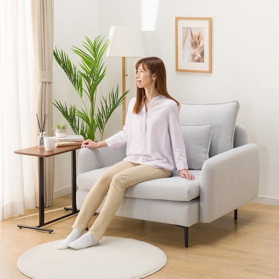 傷・汚れに強い 広い座面のゆったり 1人掛けソファ 布張りタイプ (MS01 肘あり Nシールド LGY) 14枚目画像