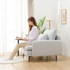 傷・汚れに強い 広い座面のゆったり 1人掛けソファ 布張りタイプ (MS01 肘あり Nシールド LGY) 15枚目画像