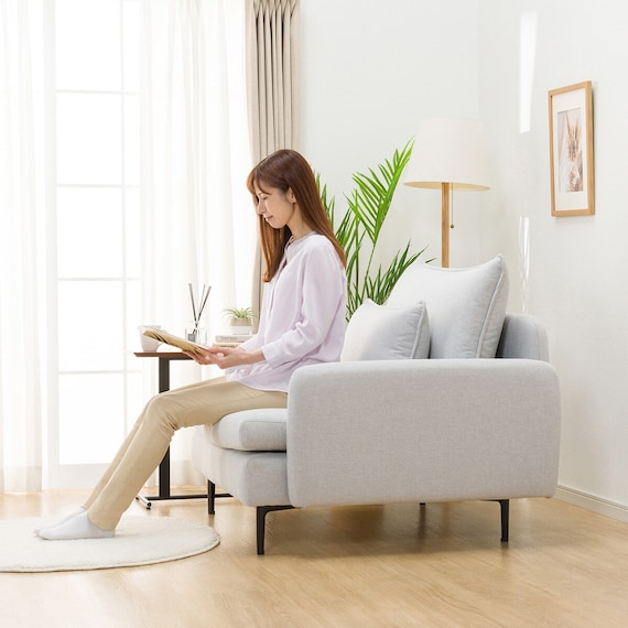 傷・汚れに強い 広い座面のゆったり 1人掛けソファ 布張りタイプ (MS01 肘あり Nシールド LGY) 15枚目画像