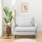 傷・汚れに強い 広い座面のゆったり 1人掛けソファ 布張りタイプ (MS01 肘あり Nシールド LGY) 16枚目画像