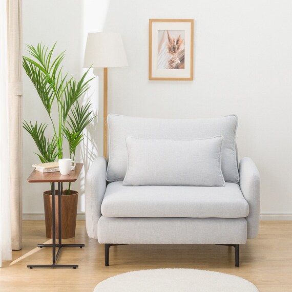 傷・汚れに強い 広い座面のゆったり 1人掛けソファ 布張りタイプ (MS01 肘あり Nシールド LGY) 16枚目画像