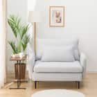 傷・汚れに強い 広い座面のゆったり 1人掛けソファ 布張りタイプ (MS01 肘あり Nシールド LGY) 16枚目画像