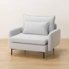 傷・汚れに強い 広い座面のゆったり 1人掛けソファ 布張りタイプ (MS01 肘あり Nシールド LGY) 18枚目画像