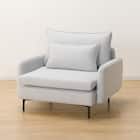 傷・汚れに強い 広い座面のゆったり 1人掛けソファ 布張りタイプ (MS01 肘あり Nシールド LGY) 18枚目画像