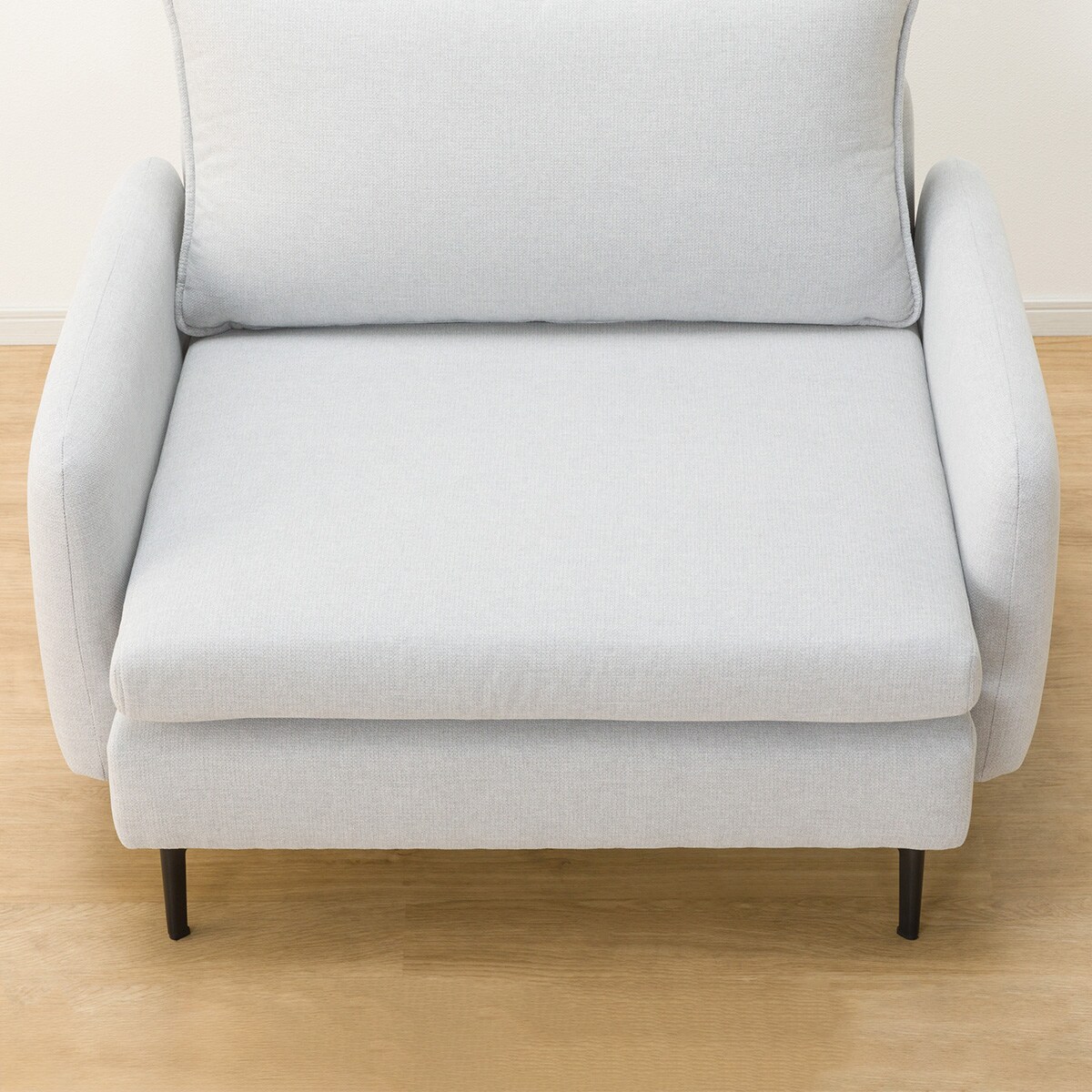 傷・汚れに強い 広い座面のゆったりソファ 布張りタイプ (MS01 1人掛け