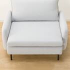 傷・汚れに強い 広い座面のゆったり 1人掛けソファ 布張りタイプ (MS01 肘あり Nシールド LGY) 28枚目画像