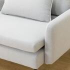 傷・汚れに強い 広い座面のゆったり 1人掛けソファ 布張りタイプ (MS01 肘あり Nシールド LGY) 29枚目画像