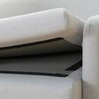 傷・汚れに強い 広い座面のゆったり 1人掛けソファ 布張りタイプ (MS01 肘あり Nシールド LGY) 30枚目画像