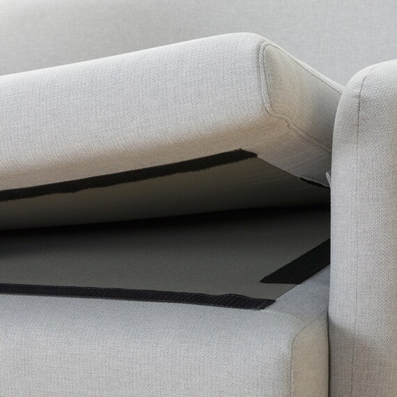 傷・汚れに強い 広い座面のゆったり 1人掛けソファ 布張りタイプ (MS01 肘あり Nシールド LGY) 30枚目画像