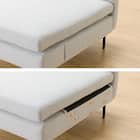 傷・汚れに強い 広い座面のゆったり 1人掛けソファ 布張りタイプ (MS01 肘あり Nシールド LGY) 31枚目画像