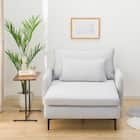 傷・汚れに強い 広い座面のゆったり シェーズロング 布張りタイプ (MS01 肘あり Nシールド LGY) 16枚目画像