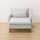 傷・汚れに強い 広い座面のゆったり シェーズロング 布張りタイプ (MS01 肘あり Nシールド LGY) 19枚目画像