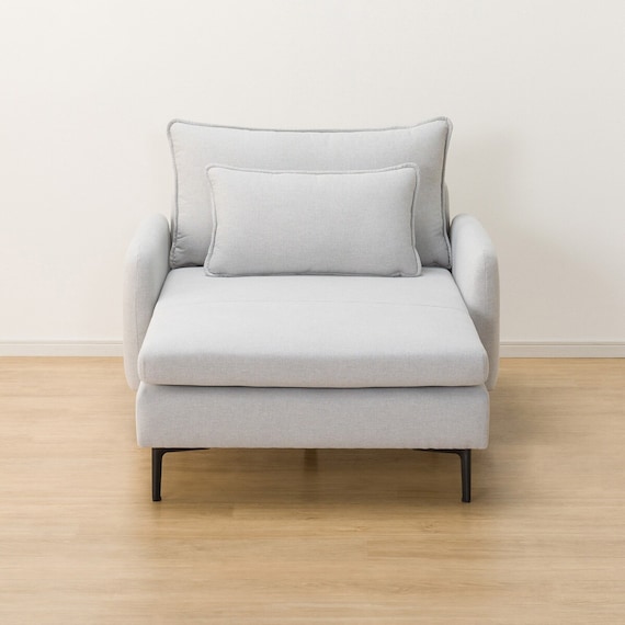 傷・汚れに強い 広い座面のゆったり シェーズロング 布張りタイプ (MS01 肘あり Nシールド LGY) 19枚目画像