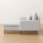 傷・汚れに強い 広い座面のゆったり シェーズロング 布張りタイプ (MS01 肘あり Nシールド LGY) 21枚目画像