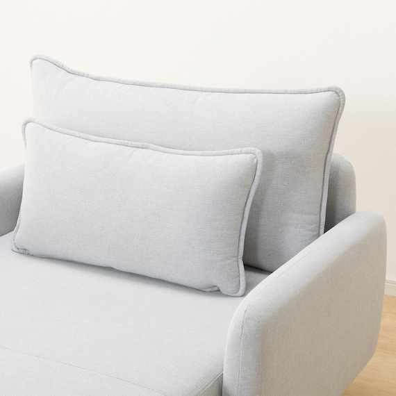 傷・汚れに強い 広い座面のゆったり シェーズロング 布張りタイプ (MS01 肘あり Nシールド LGY) 25枚目画像